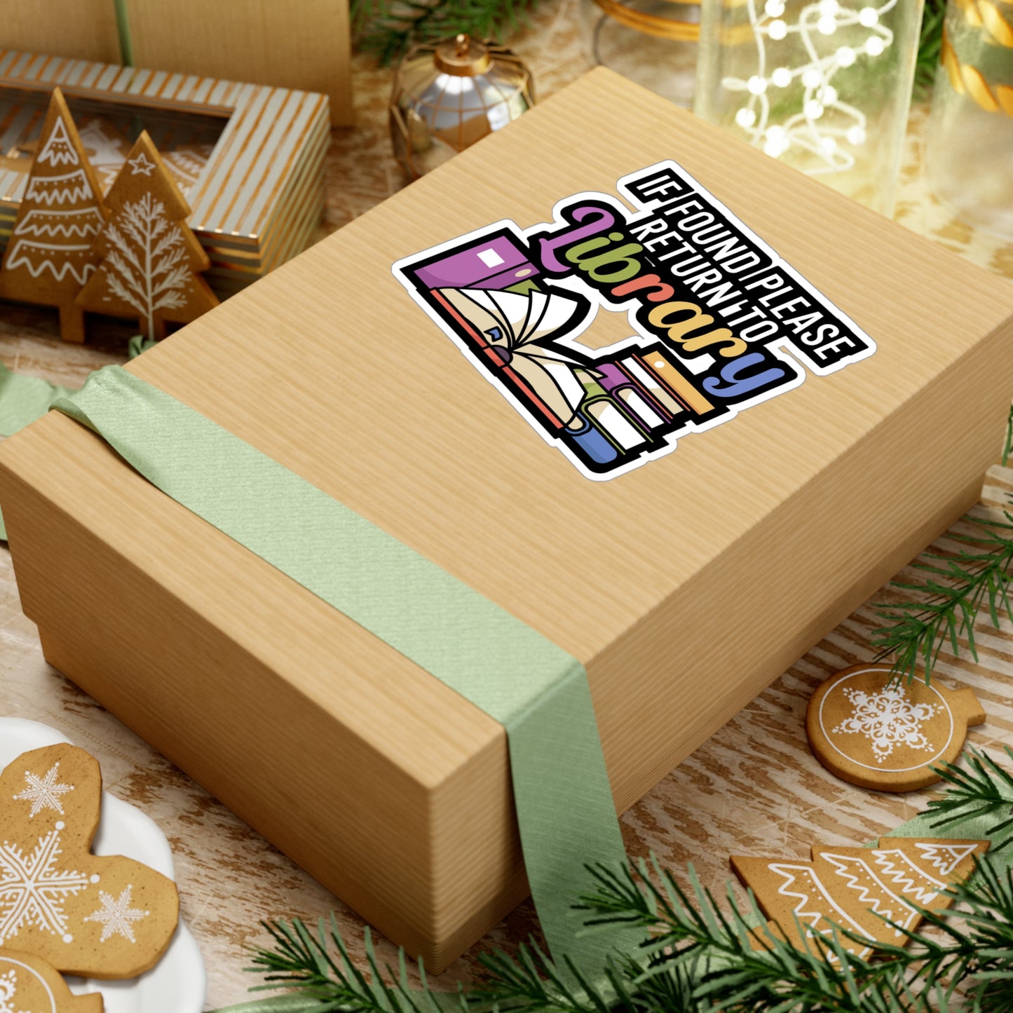 If found please return to library - Author Sticker for Wall, Laptop, Window, Truck, Car Author Gift Vinyl Writer Decal Sticker