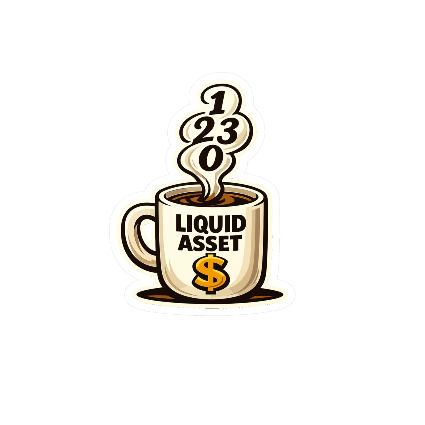 Accountant Sticker Liquid Asset Funny Balance Spreadsheet Amortization Design Vinyl Waterproof Decals for Laptop Water Bottle