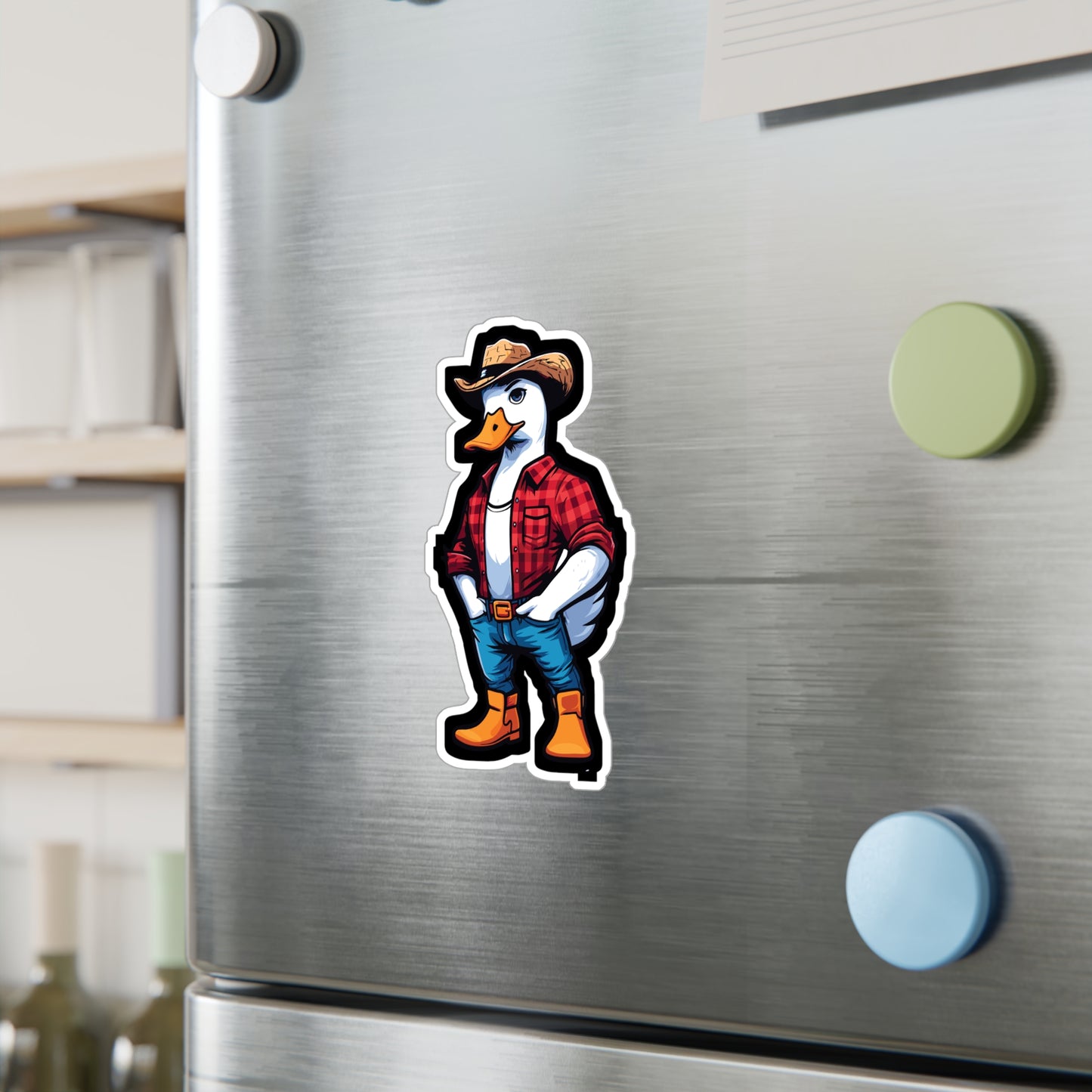 Farmer Duck - Duck Sticker for Car Window Laptop Sticker. Water Bottle Sticker, Vinyl Farmer Decal, Western Sticker - Duck Gift