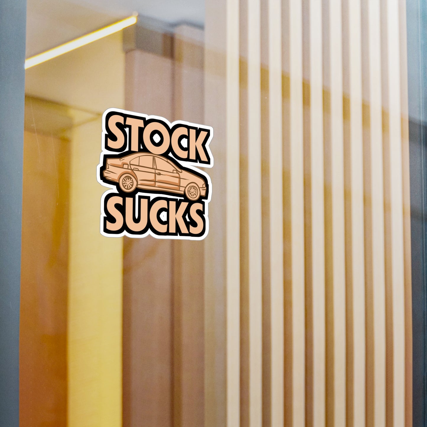 Stock Sucks - Stock Sticker for Car Window Laptop Sticker. Water Bottle Sticker, Vinyl Custom-built Decal, Engine Sticker - Stock Gift