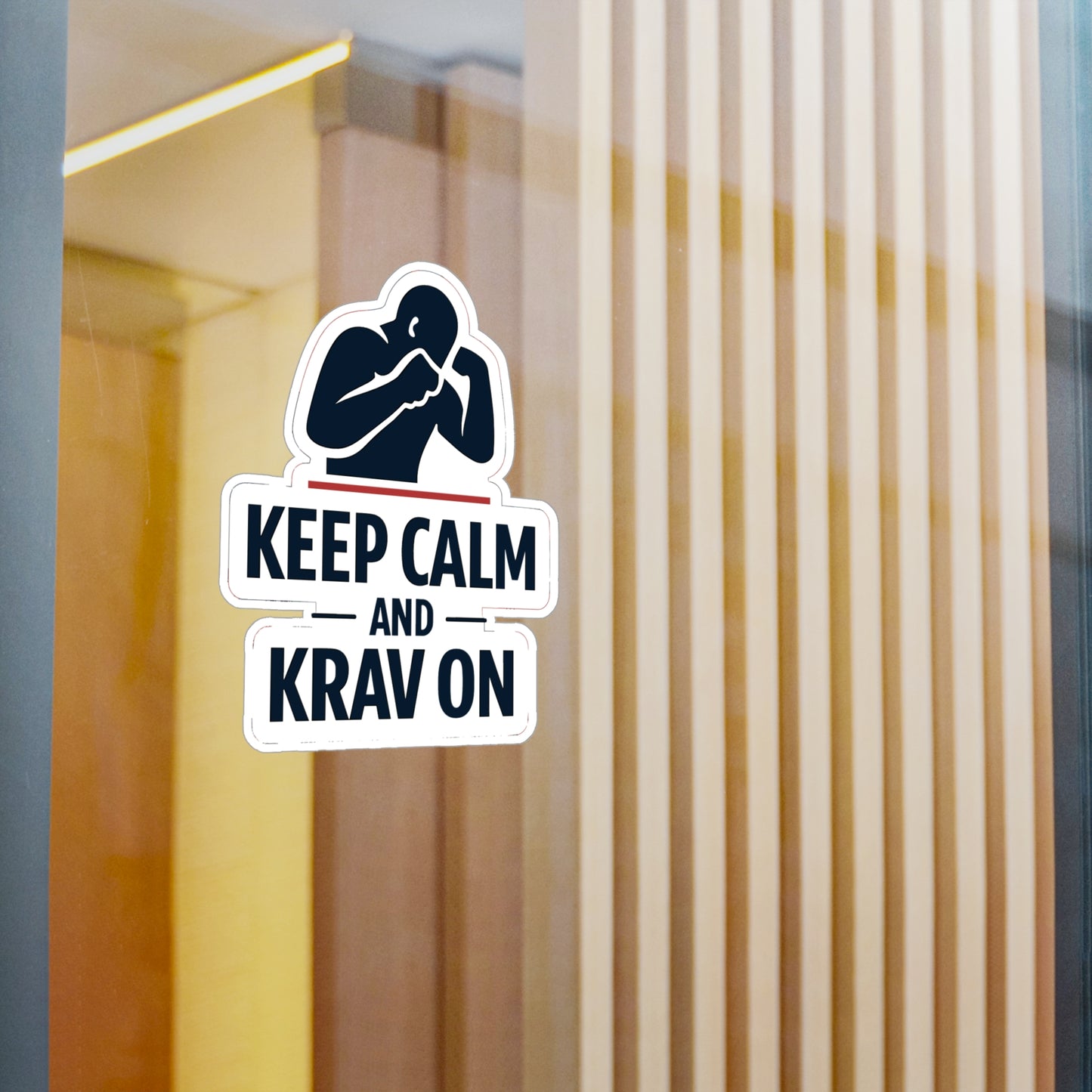 Krav Maga Sticker Keep Calm and Krav On - Martial Arts Self Defense Fitness Vinyl Waterproof decals for Laptop Water Bottle
