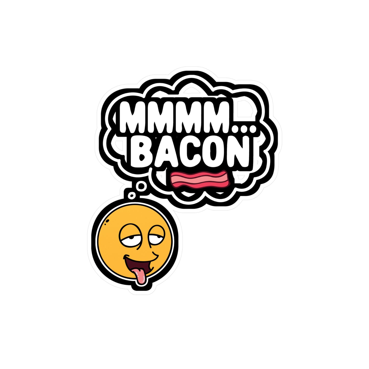 Mmmm Bacon - Bacon Sticker for Car Window Laptop Sticker. Water Bottle Sticker, Vinyl Lard Decal, Strips Sticker - Bacon Gift