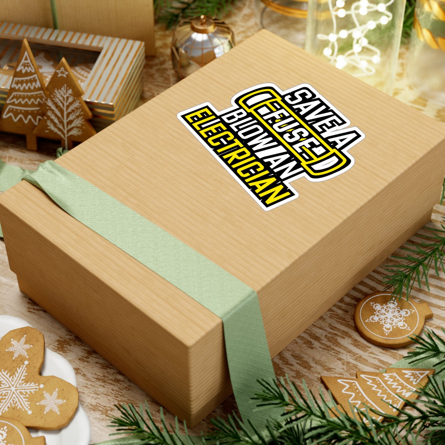 Save A Fuse Blow An Electrician - Electrician Sticker for Wall, Laptop, Window, Truck, Car Electrician Gift Vinyl Stripper Decal Sticker