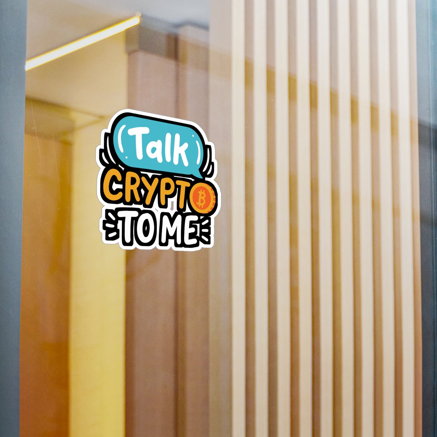Talk Crypto To Me - Cryptocurrency Sticker for Laptop Sticker. Water Bottle Sticker, Vinyl Crypto Decal - Cryptocurrency Gift