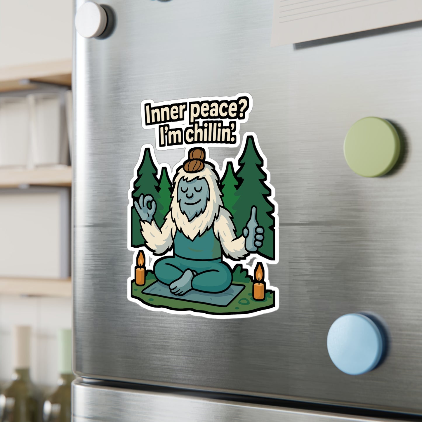 Inner peace - I’m chillin’ - Meditation Sticker for Laptop, Water Bottle, Mindfulness Gift for Yoga Lovers, Relaxation Decor