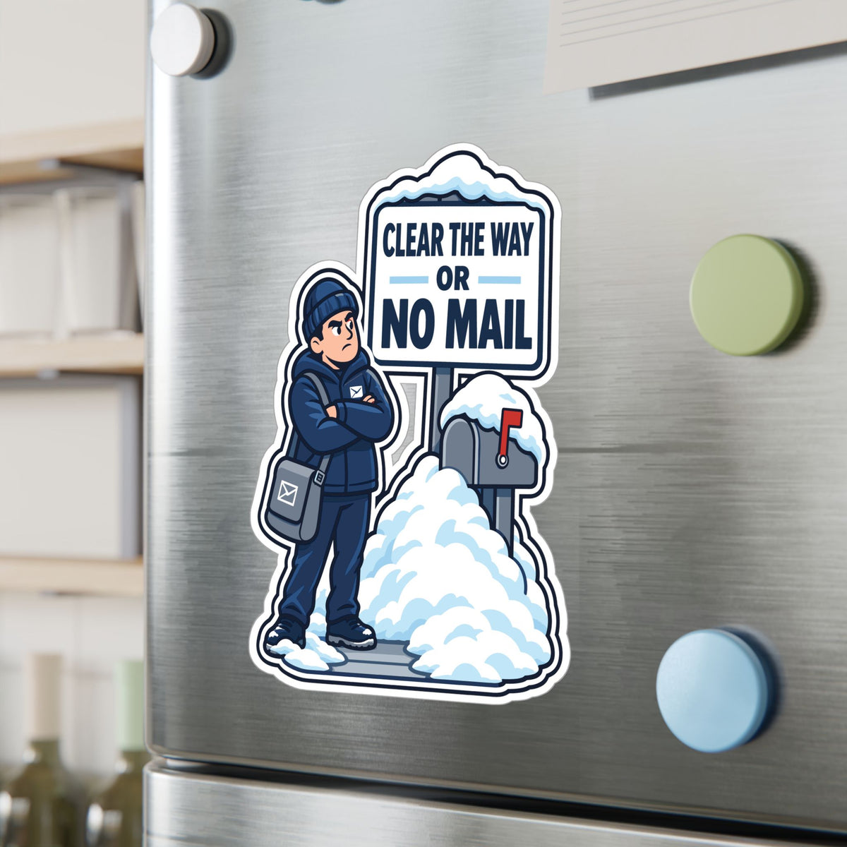 Postal Worker Sticker – Clear the Way or No Mail Rural Carrier Decals for Mailbox, Waterproof Vinyl