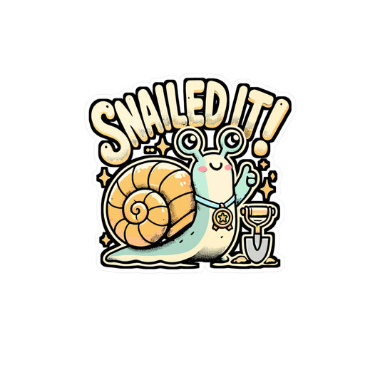 Snailed It – Vinyl Snail Decal for Car, Laptop, or Water Bottle | Garden Decor, Mollusk Gift for Nature Lovers