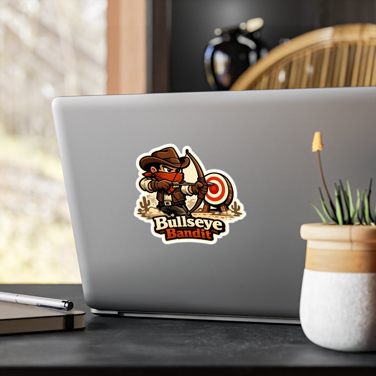 Archery Sticker Bullseye Bandit Vinyl Waterproof Decals for Laptop Water Bottle, Archer Hunting Shoot Design