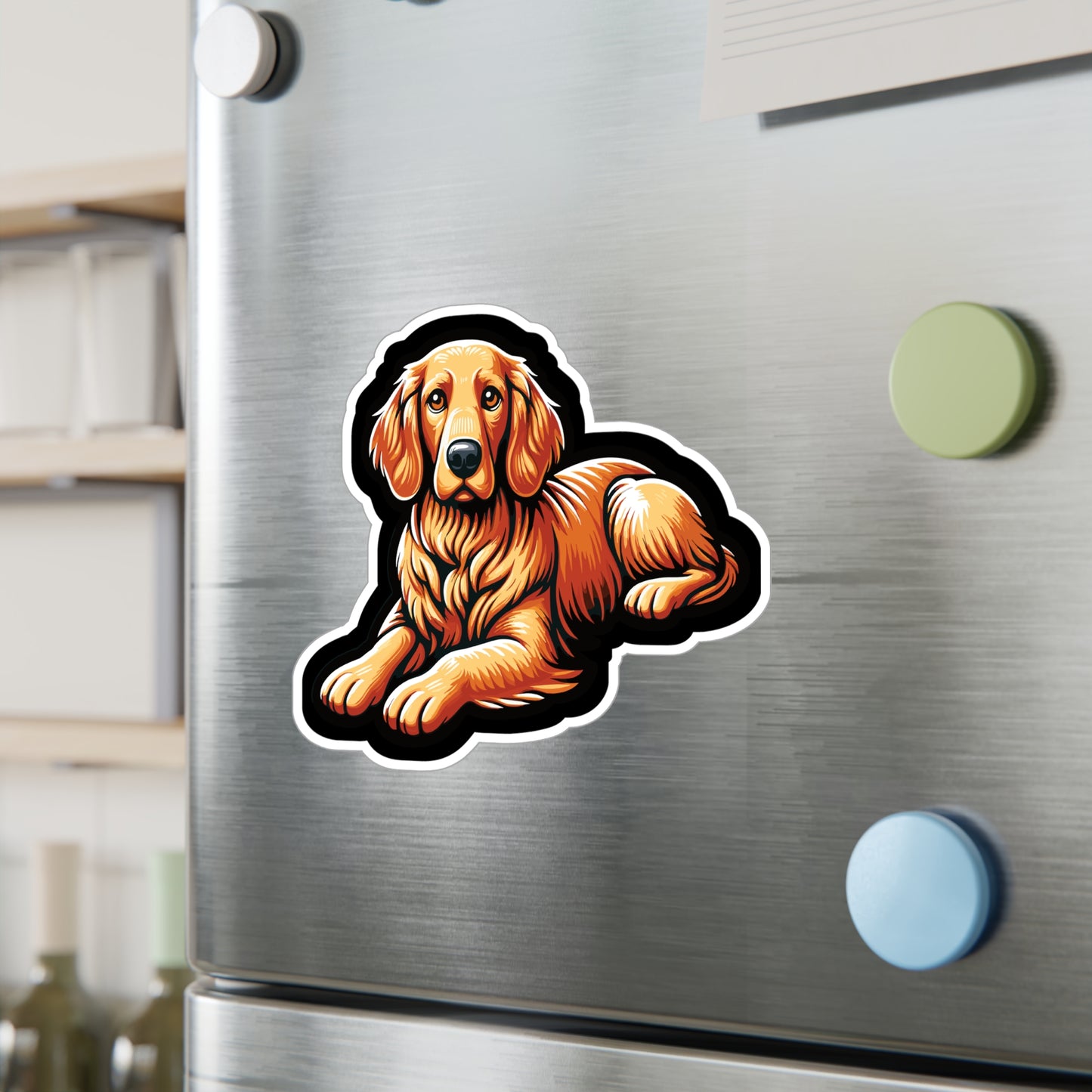 Golden Retriever - Golden Sticker for Car Window Laptop Sticker. Water Bottle Sticker, Vinyl Retriever Decal, Friendly Sticker - Golden Gift