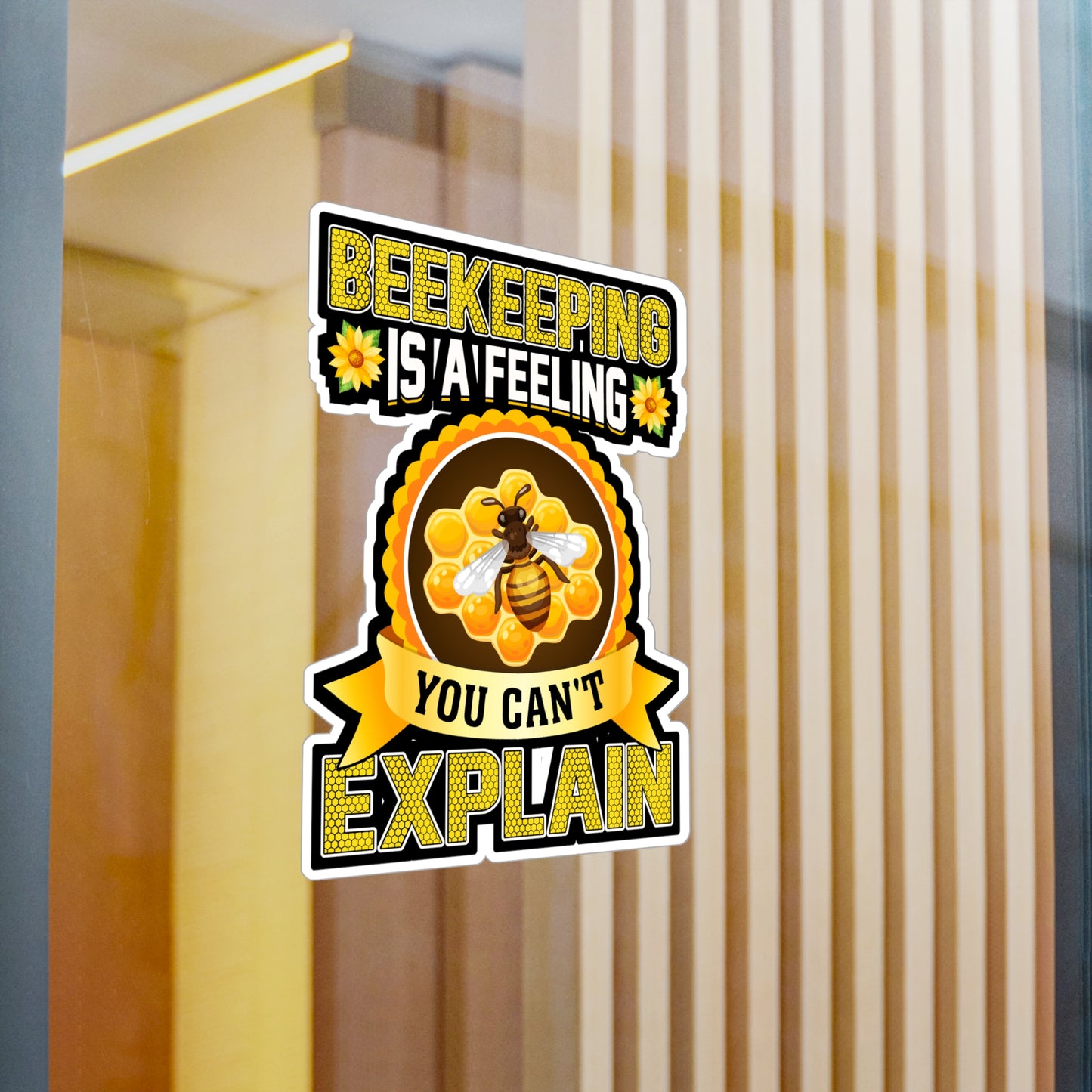 Beekeeping is a feeling you can't explain - Beekeeping Sticker for Laptop Sticker. Water Bottle Sticker, Vinyl Brood Decal - Beekeeping Gift