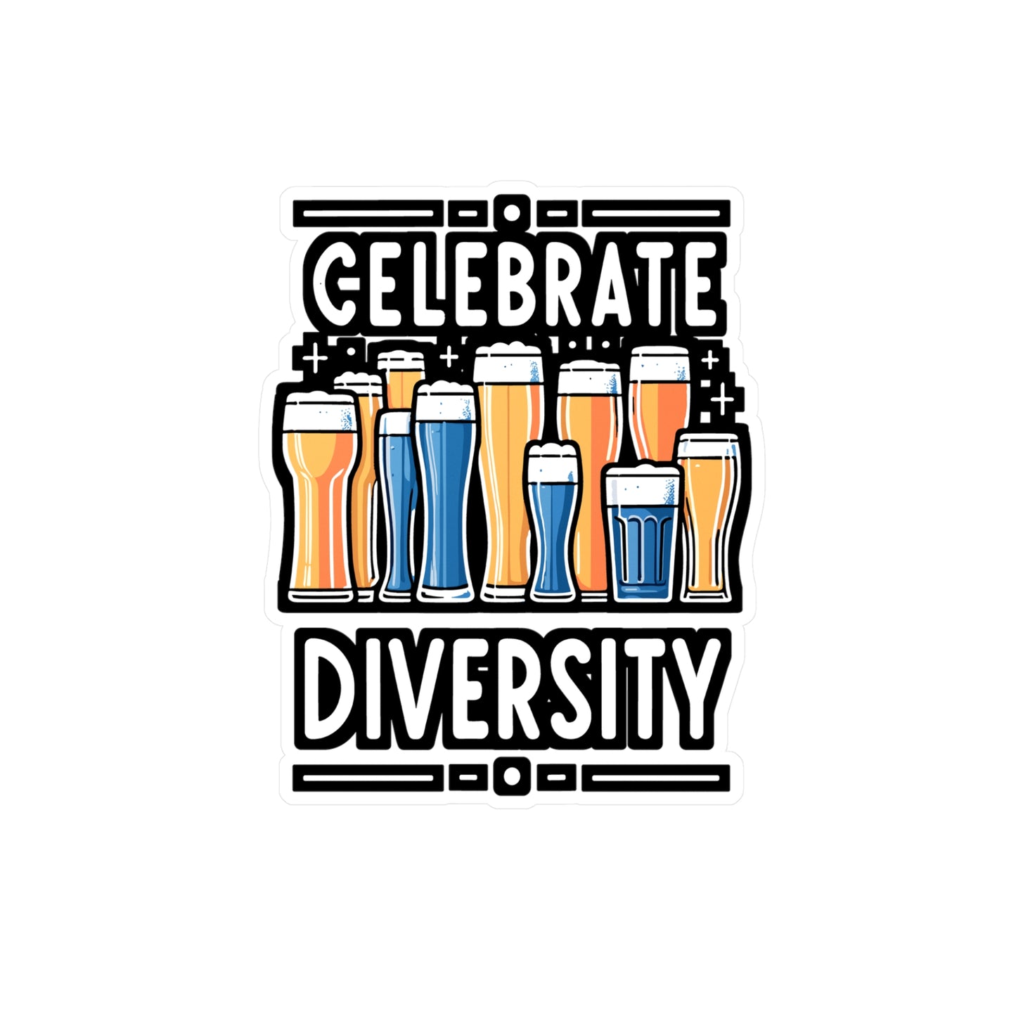 Celebrate Diversity - Craft-beer Sticker for Laptop Sticker. Water Bottle Sticker, Vinyl Virginia Decal - Craft-beer Gift