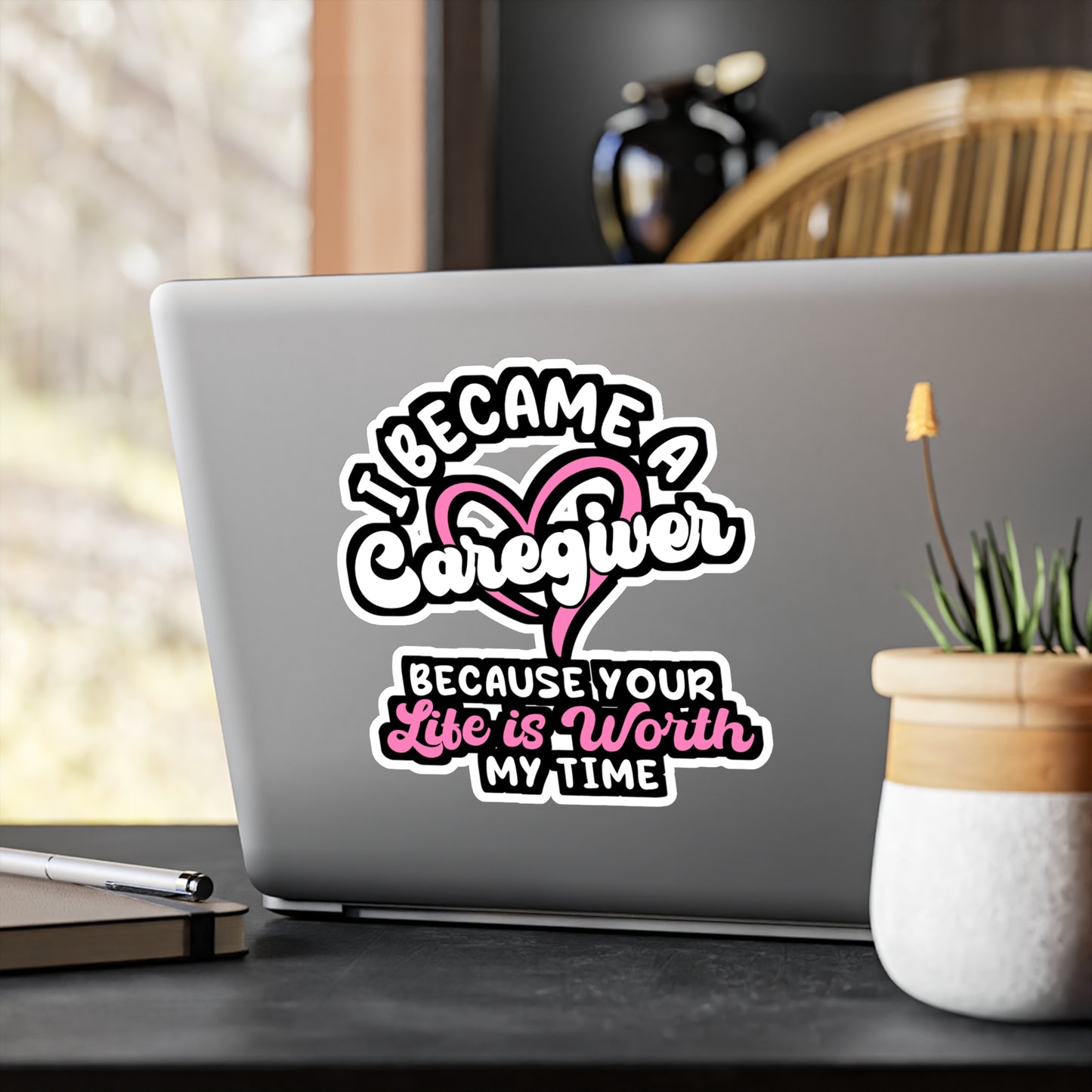 I Became A Caregiver | Nurse Sticker | Caregiver Decals | Nursing-student Laptop Sticker | Nurse Gift | Caregiver Gift