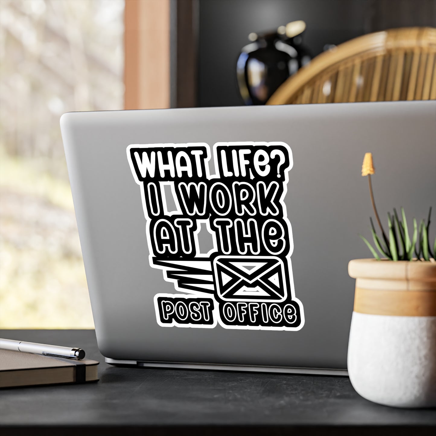 What life i work at the post office - Postal worker Sticker for Wall, Laptop, Window, Truck, Car Postal worker Gift Vinyl Funny postal worker Decal Sticker