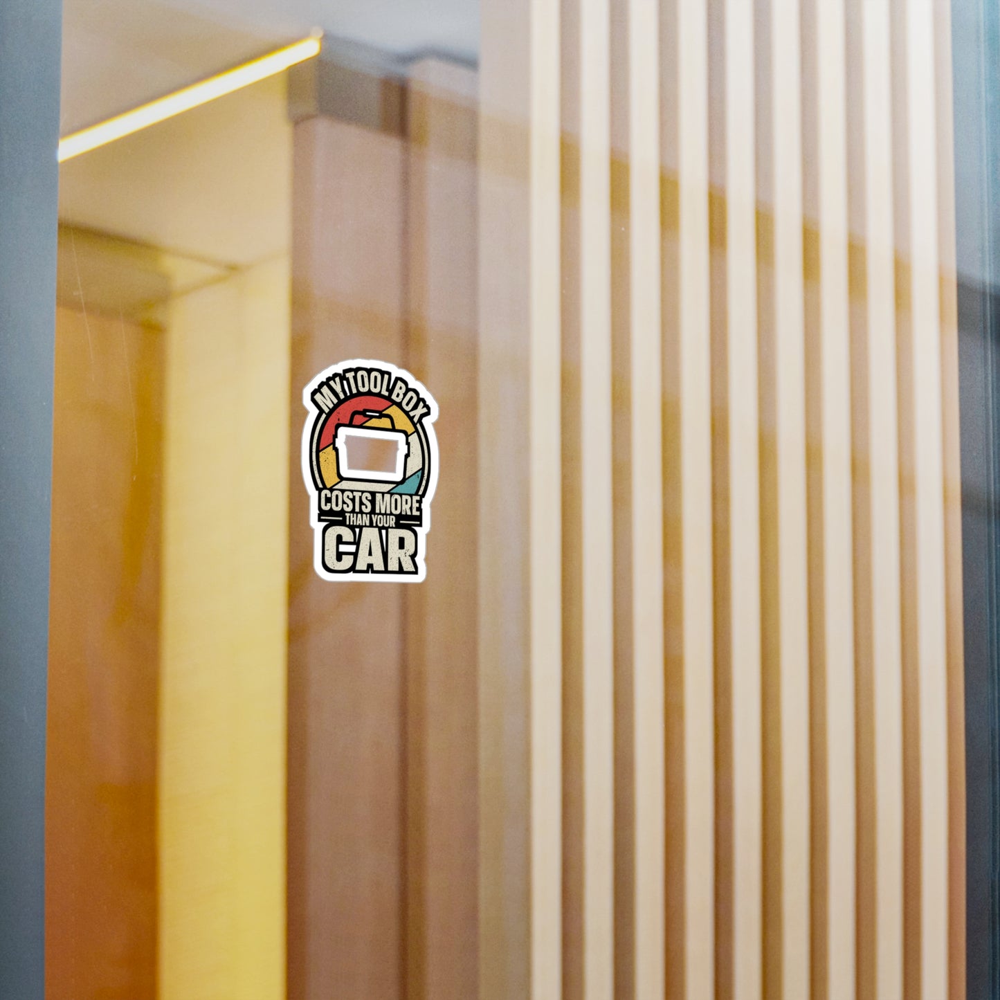 My Tool Box Costs More Than Your Car - Car mechanic job Sticker for Laptop Sticker. Water Bottle Sticker, Vinyl Car mechanic Decal - Car mechanic job Gift