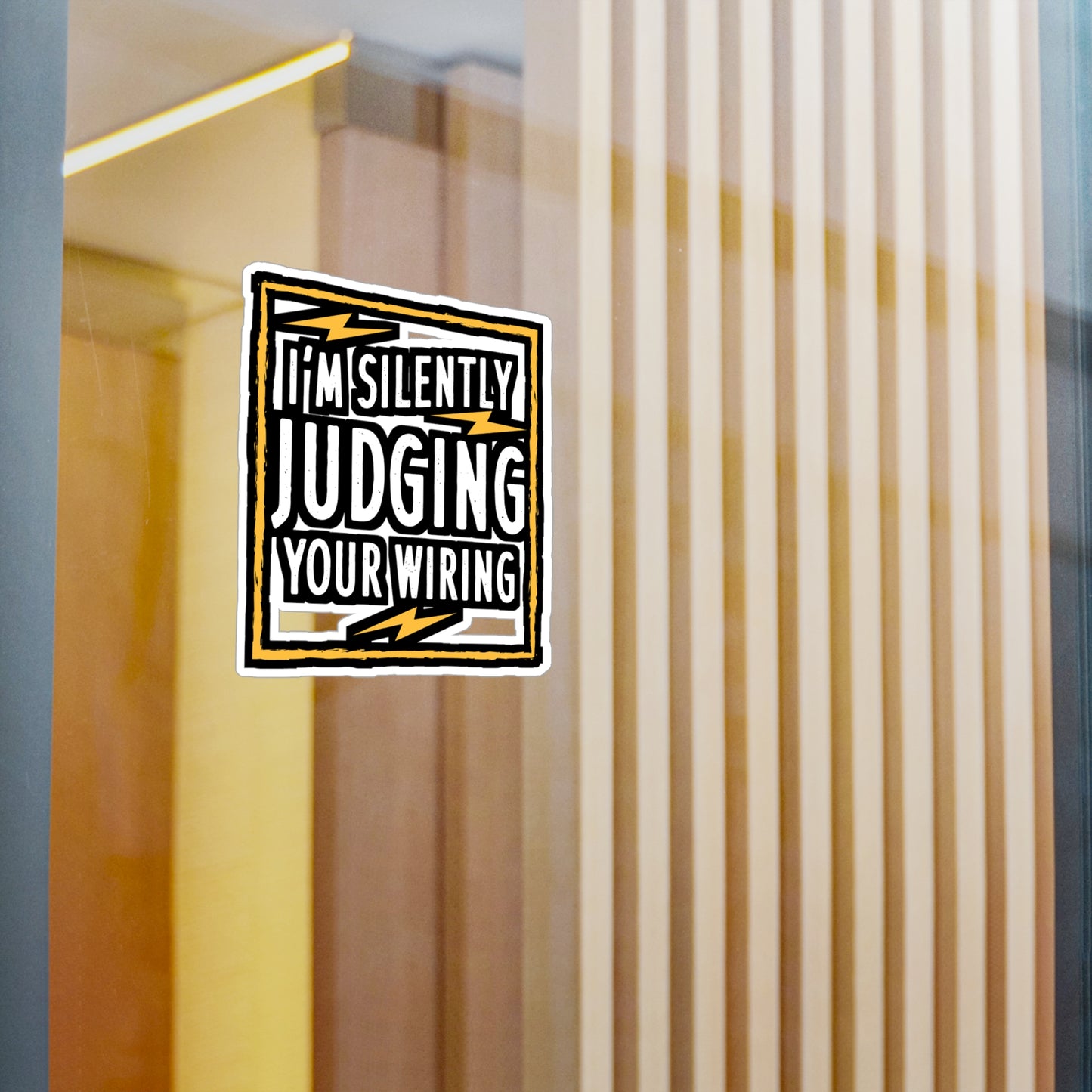 I'm Silently Judging Your Wiring - Electrician Sticker for Laptop Sticker. Water Bottle Sticker, Vinyl Wiring Decal - Electrician Gift