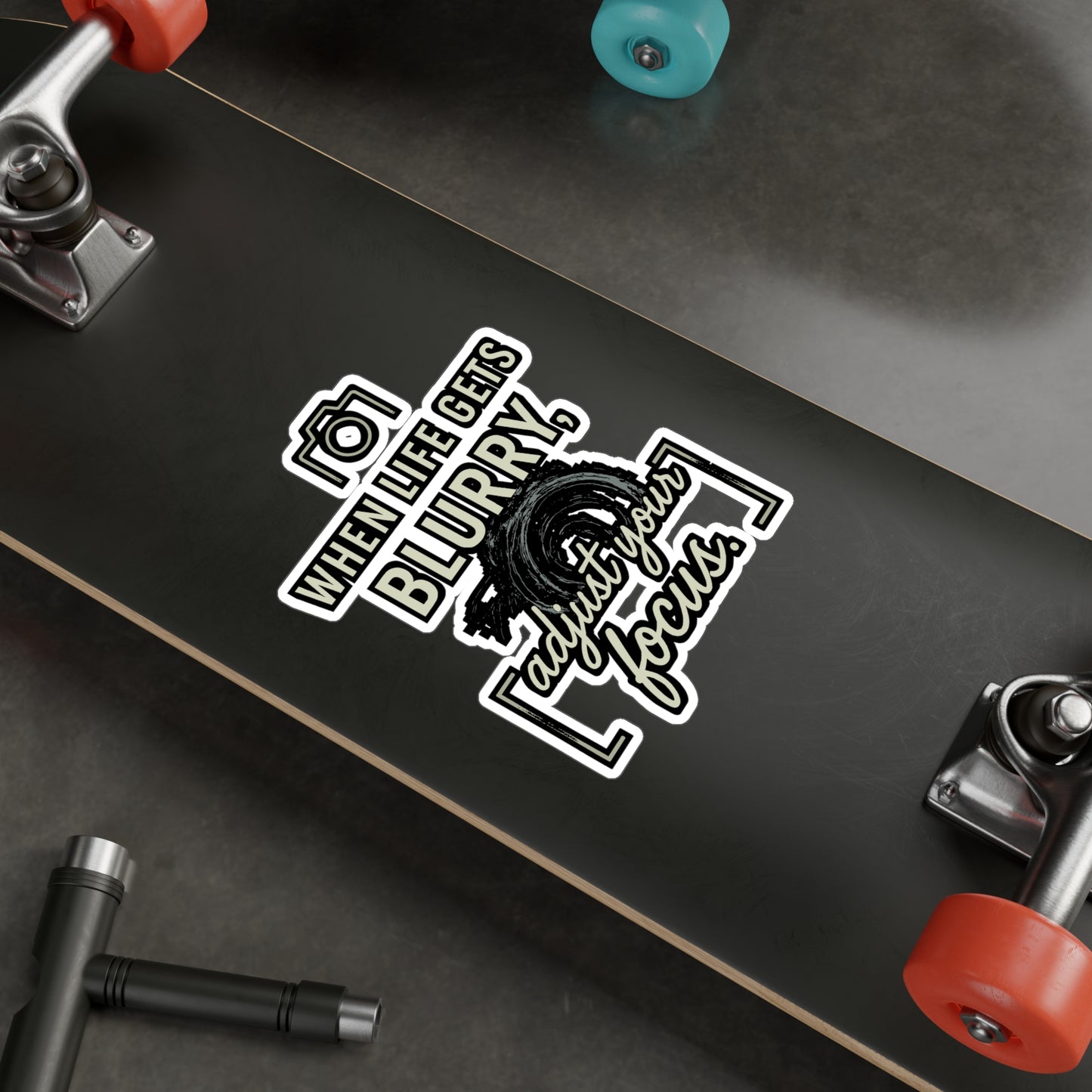 Photography Sticker – "When Life Gets Blurry, Adjust Your Focus" Decals for Laptop, Water Bottle, Waterproof Vinyl, Perfect Photographer Gift, Picture & Image Accessory