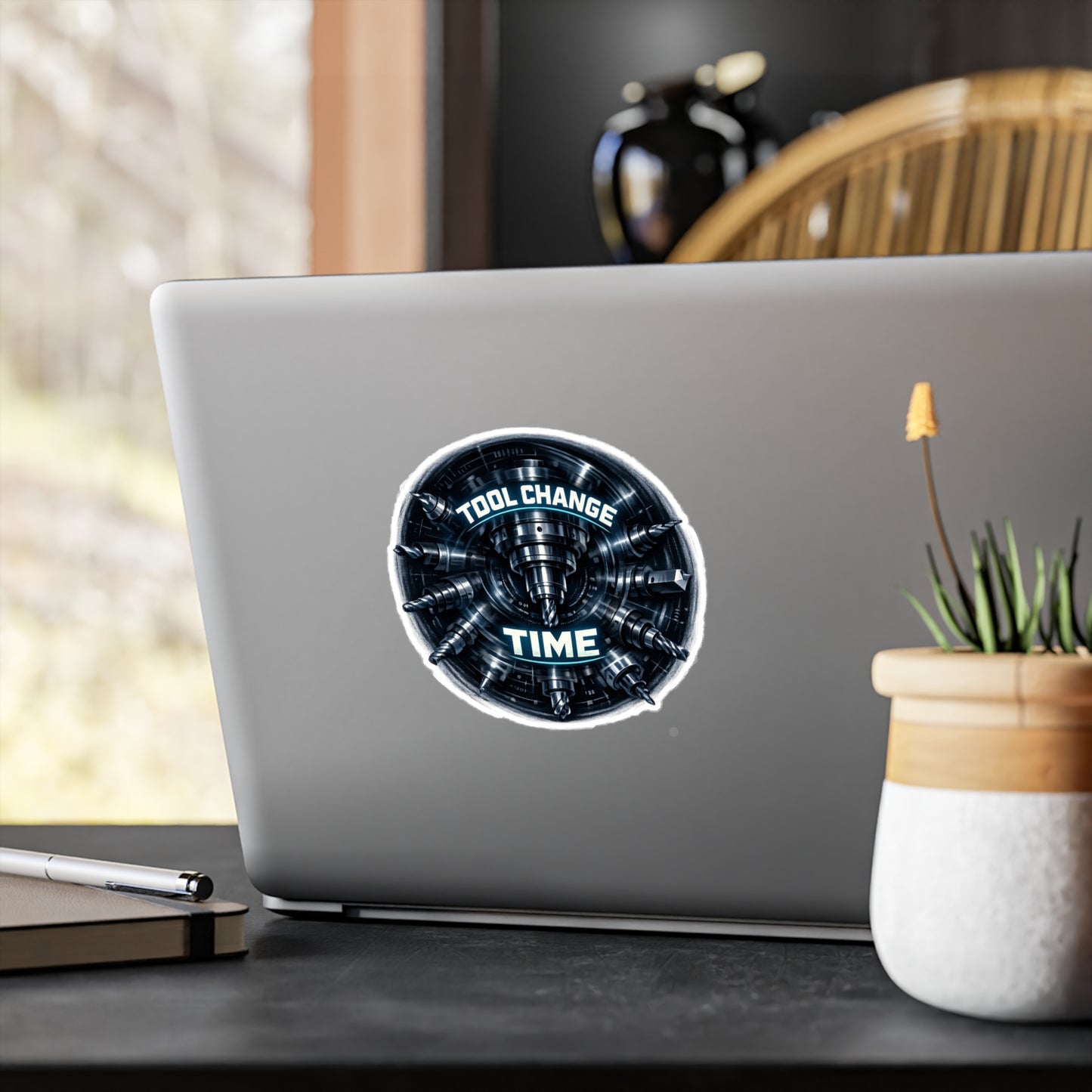 Machinist Sticker Tool Change Time CNC Machining Numerically Inspired Vinyl Decals Waterproof for Laptop Water Bottle