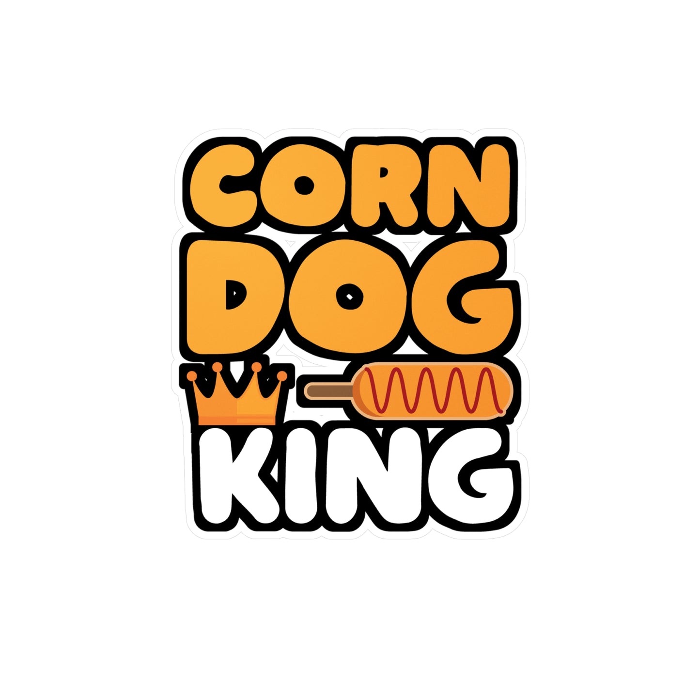Corn dog king - Corn Sticker for Car Window Laptop Sticker. Water Bottle Sticker, Vinyl Corn dog Decal, Dog Sticker - Corn Gift