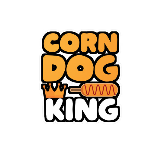 Corn dog king - Corn Sticker for Car Window Laptop Sticker. Water Bottle Sticker, Vinyl Corn dog Decal, Dog Sticker - Corn Gift