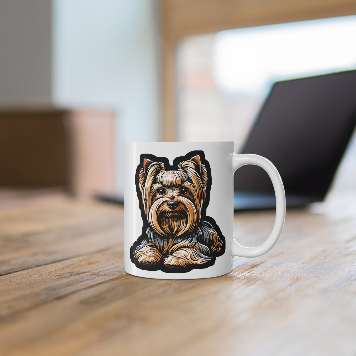 Yorkshire Terrier - Yorkshire Mug for Coffee 11oz. Yorkshire Cup, White ceramic, Terrier Mug, Toy Tea Cup - Yorkshire Gift