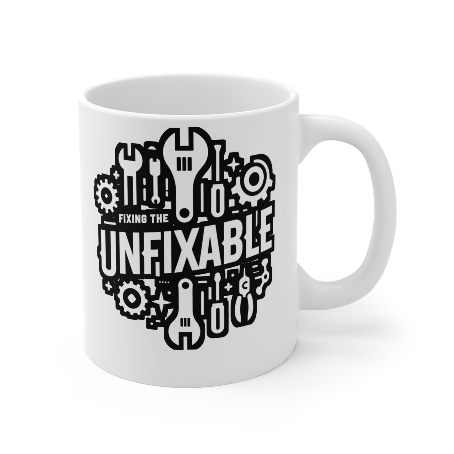 Fixing the Unfixable - Auto-mechanic Mug for Coffee 11oz. Auto-mechanic Cup, White ceramic, Mechanic Mug, Stock Tea Cup - Auto-mechanic Gift