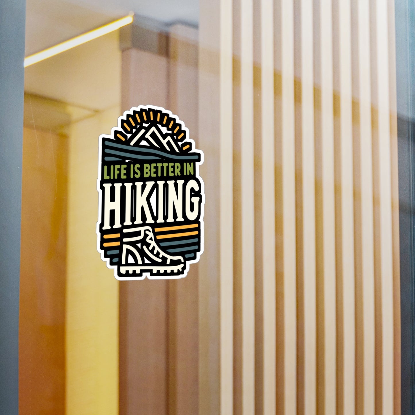 Life Is Better In Hiking - Hiking Sticker for Laptop Sticker. Water Bottle Sticker, Vinyl Hiker Decal - Hiking Gift