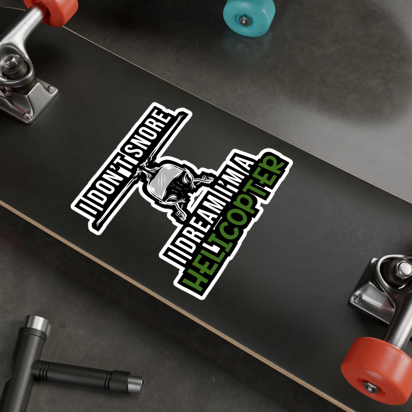 I'm A Helicopter | Helicopter Sticker | Chopper Decals | Helipad Laptop Sticker | Helicopter Gift | Chopper Gift