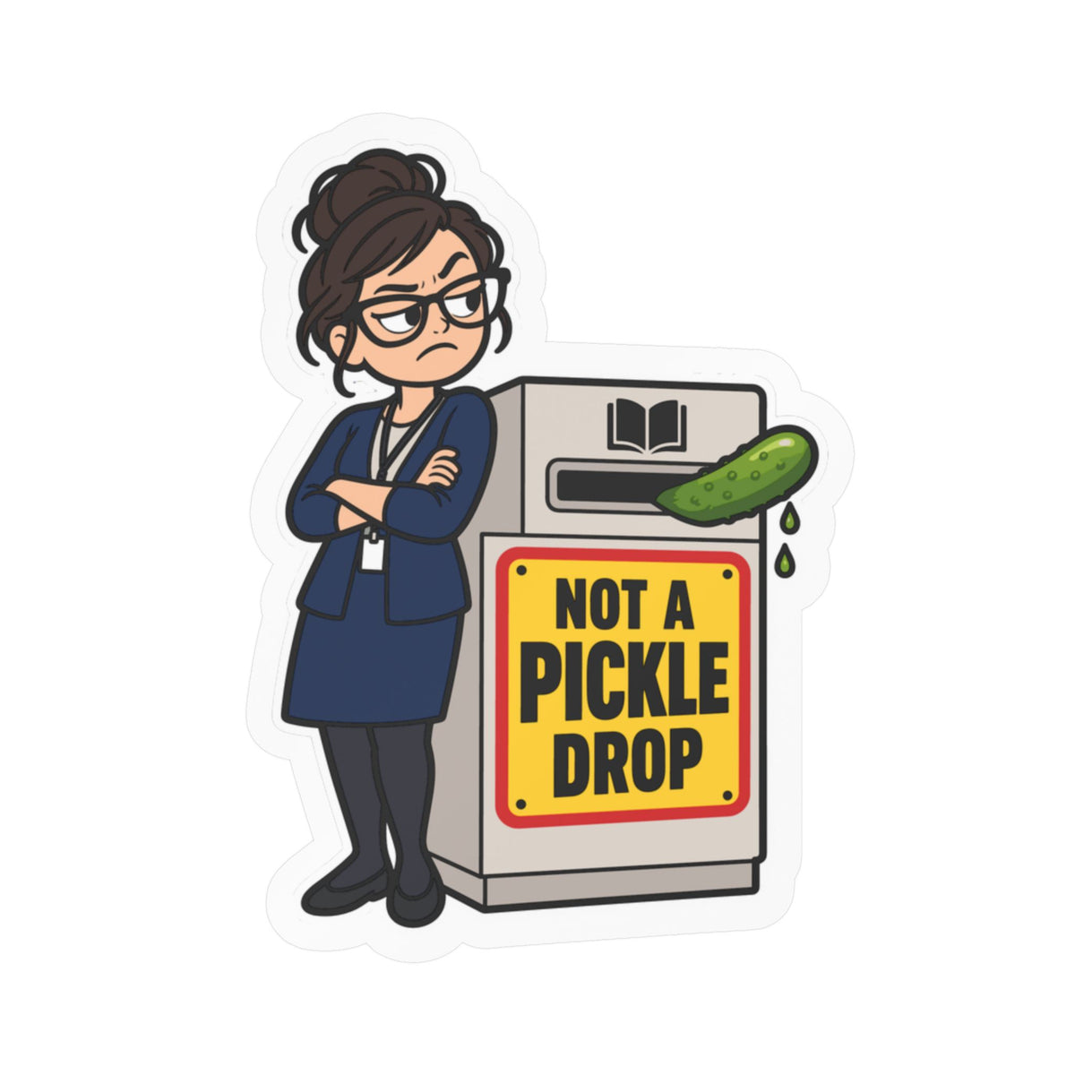 Librarian Sticker - Not a Pickle Drop, Fabulous and Magical Unicorn Decals for Laptop or Water Bottle
