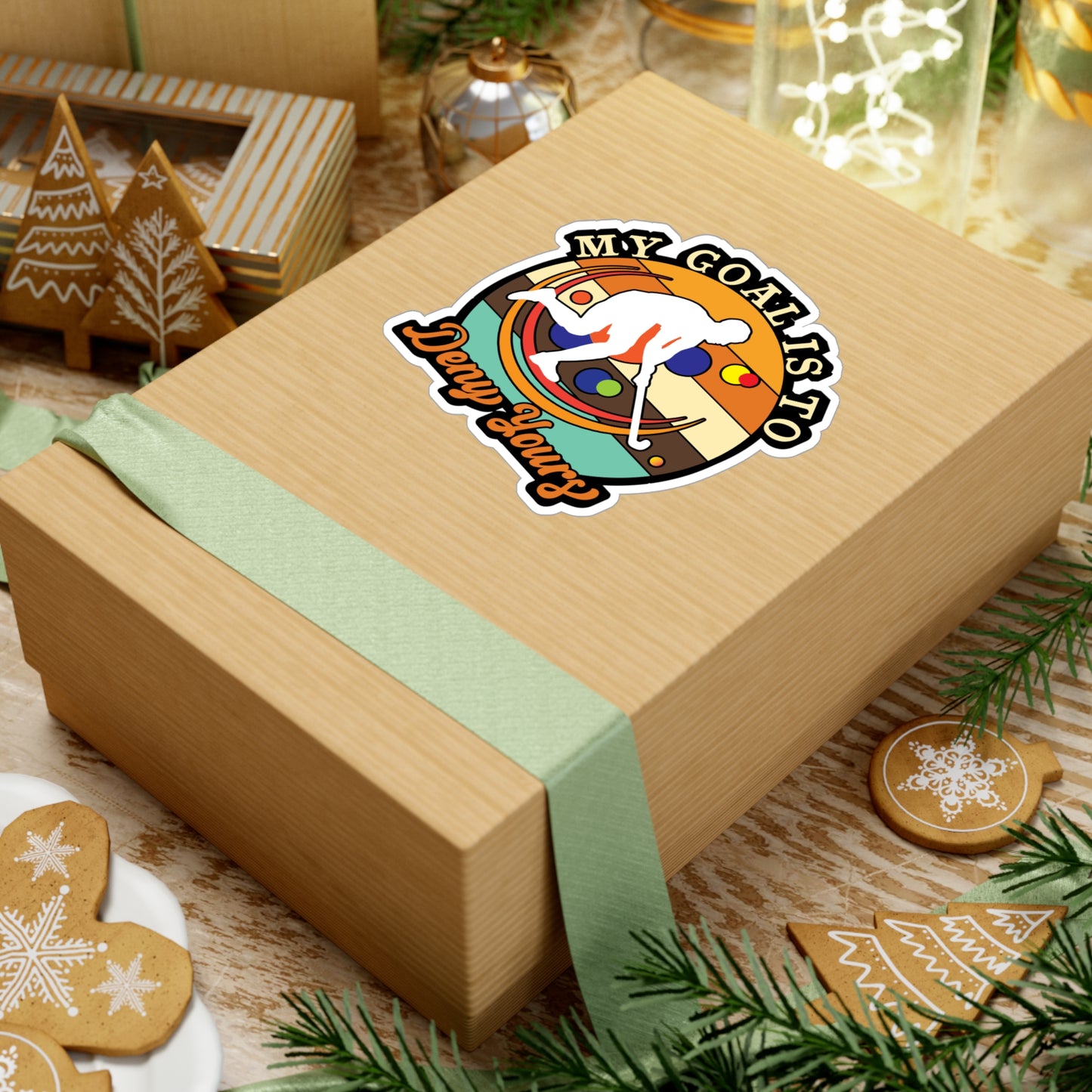 MY Goal is to Deny Yours - Field hockey Sticker for Laptop Sticker. Water Bottle Sticker, Vinyl Hockey Decal - Field hockey Gift