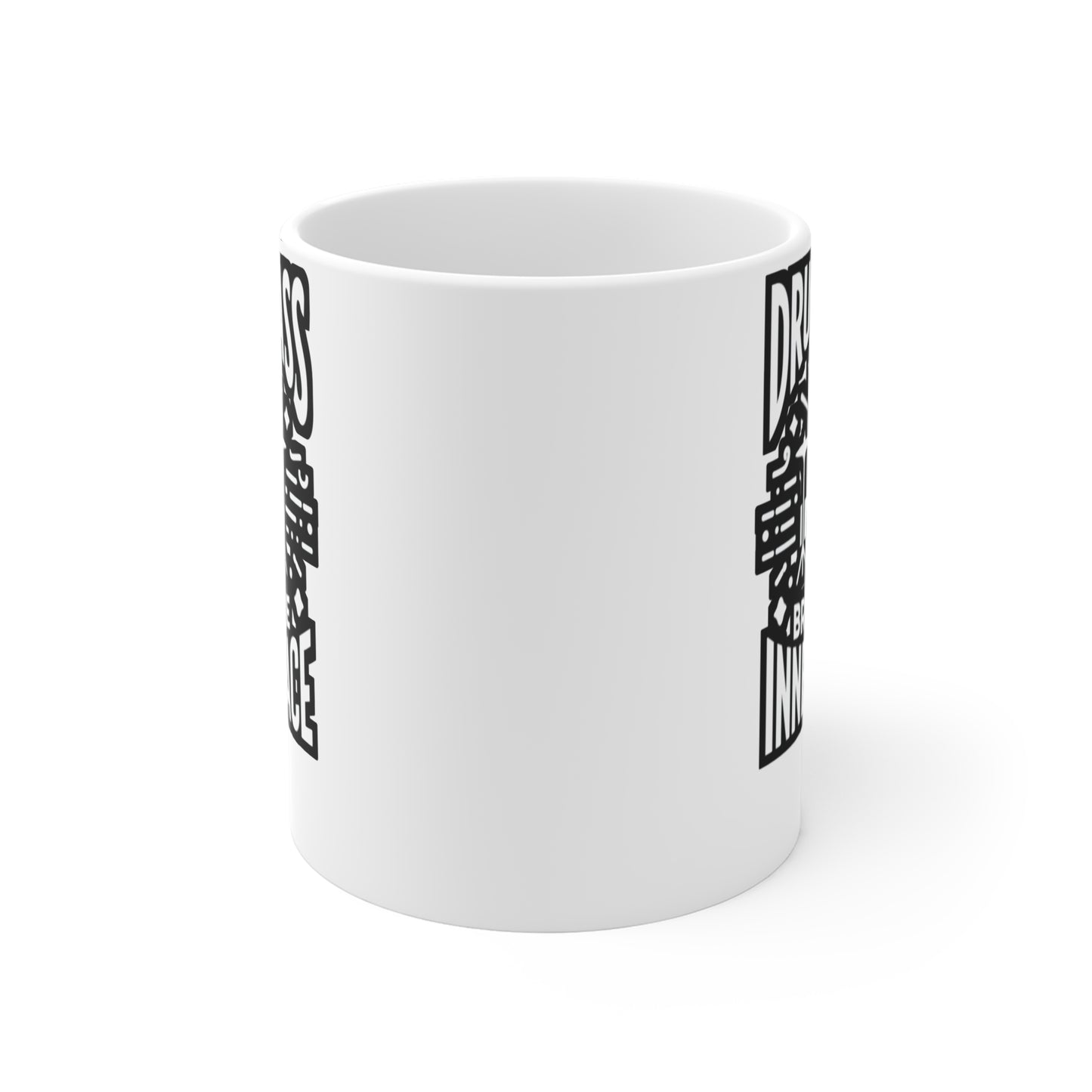 Drum and Bass Brings Me Inner Peace  - Audio-engineer Mug for Coffee 11oz. Audio-engineer Cup, White ceramic, Monitor Mug - Audio-engineer Gift