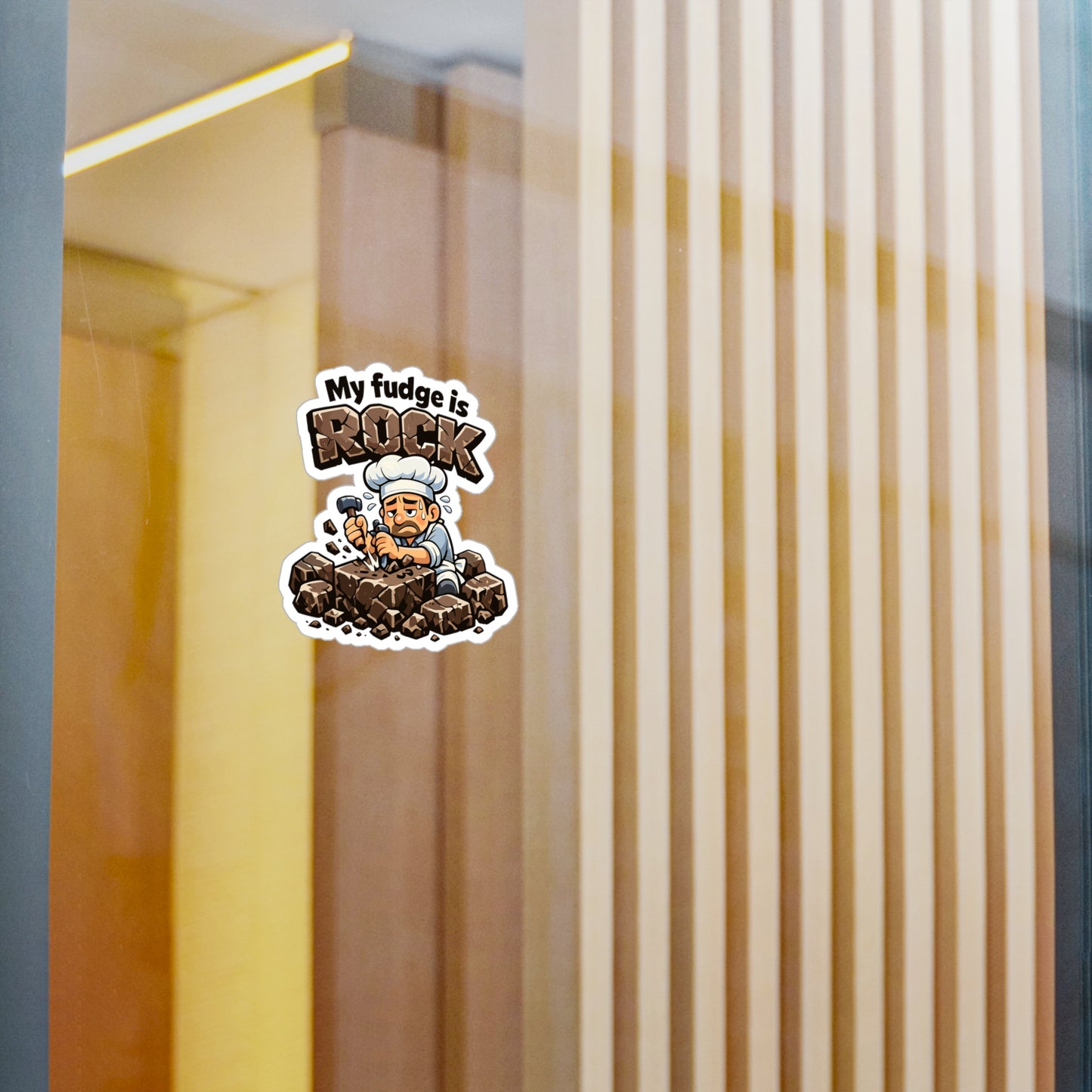 Baking Sticker "My fudge is rock" Funny Baker Vinyl Waterproof decals for Laptop Water Bottle, Sourdough Soggy Humor