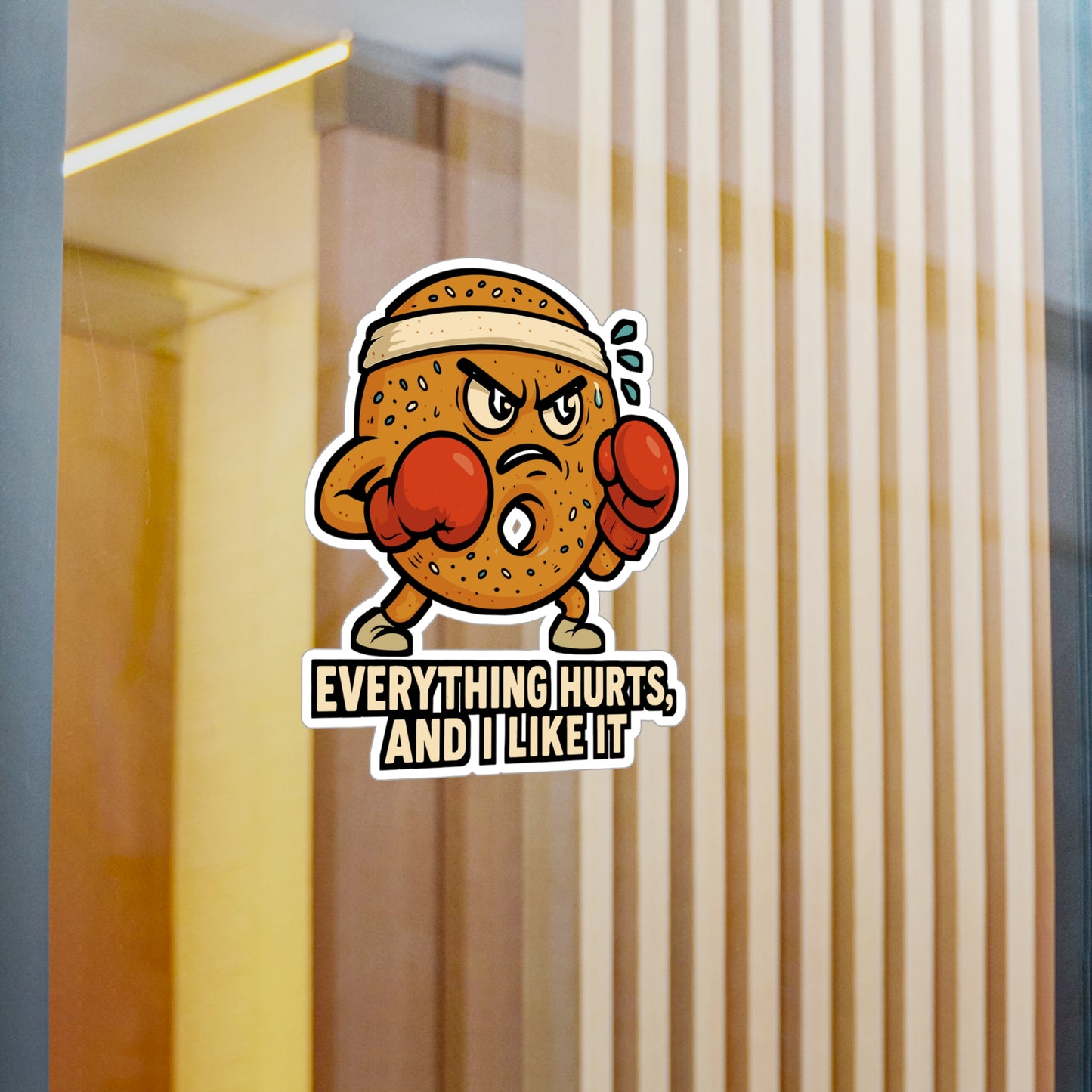 Everything hurts, and I like it - Boxing Sticker for Water Bottle, Laptop - Gift for Fighters, Boxer Fans