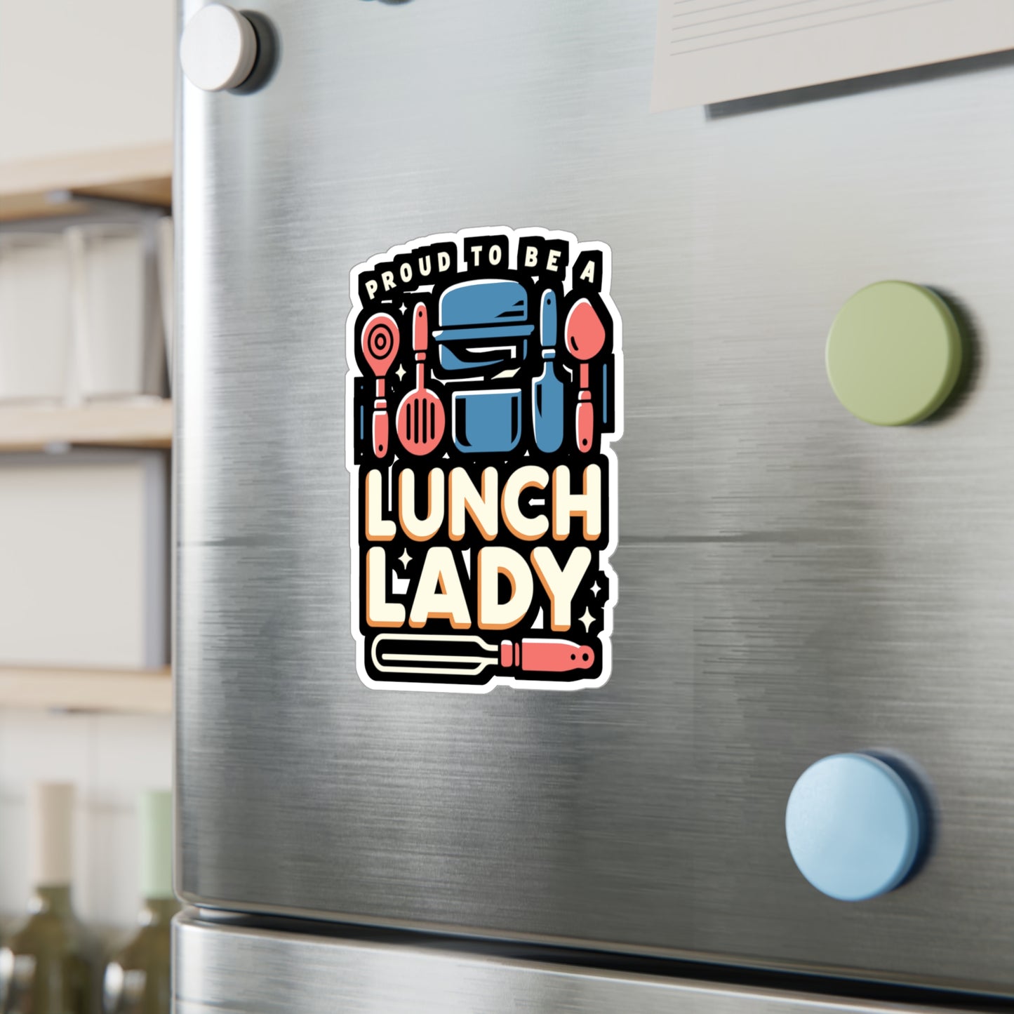 Proud to be a lunch lady  - Lunch lady Sticker for Laptop Sticker. Water Bottle Sticker, Vinyl Lunch Decal - Lunch lady Gift