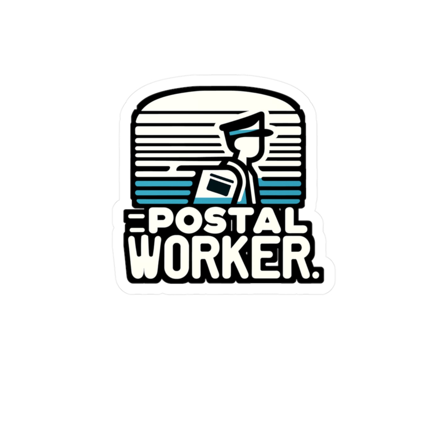 Postal Worker - Postal worker Sticker for Laptop Sticker. Water Bottle Sticker, Vinyl Funny postal worker Decal - Postal worker Gift