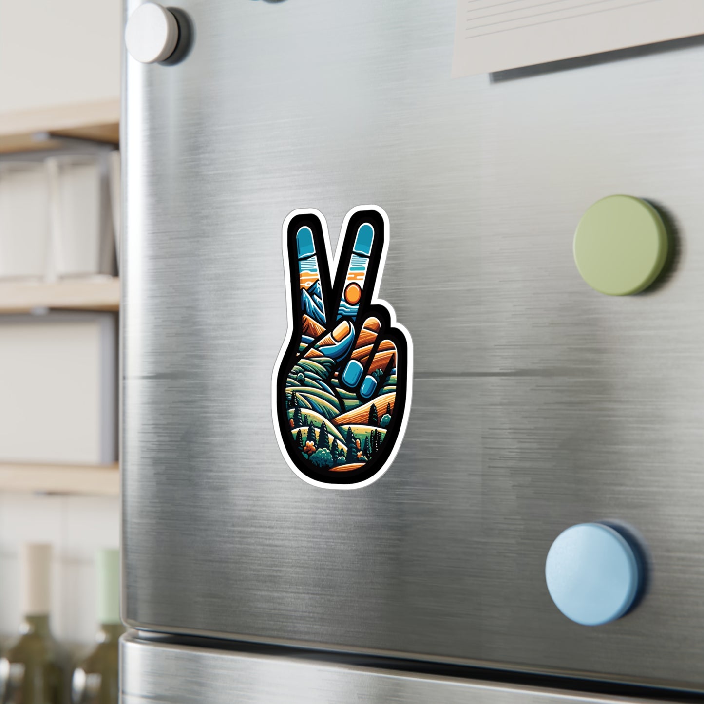 Peace Outdoor Forest Camping - Camping Sticker for Laptop Sticker. Water Bottle Sticker, Vinyl Adventure Decal - Camping Gift