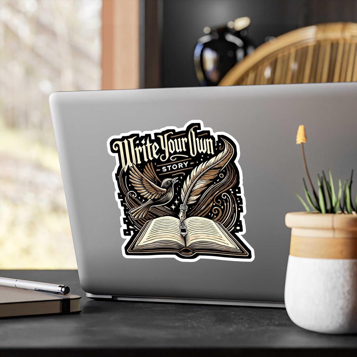 Write Your Own Story - Writer Sticker for Laptop Sticker. Water Bottle Sticker, Vinyl Storyteller Decal - Writer Gift