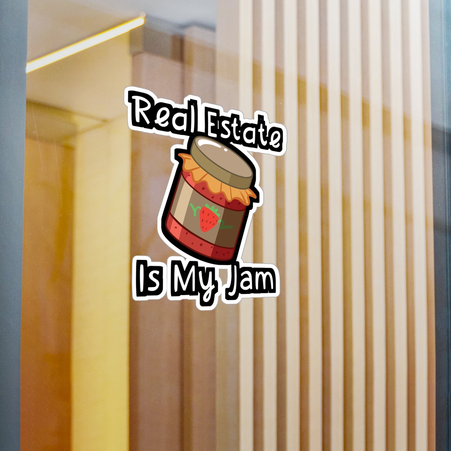 Real Estate Is My Jam - Realtor Sticker for Wall, Laptop, Window, Truck, Car Realtor Gift Vinyl Real estate Decal Sticker
