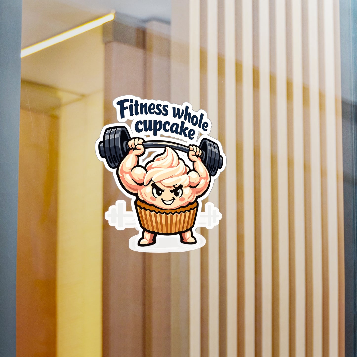 Baking Sticker Funny Fitness Whole Cupcake Design Waterproof Vinyl Decals for Laptop Water Bottle Sourdough Soggy Baker Humor