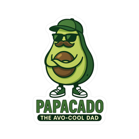 Papacado - Avocado Sticker for Laptop, Water Bottle, Gift for Teens, Women, Avocado Lovers