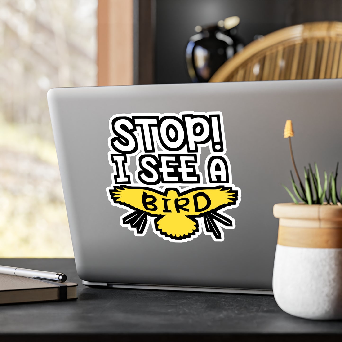 I See A Bird | Birdwatcher Sticker | Binocular Decals | Bird nerd Laptop Sticker | Birdwatcher Gift | Binocular Gift