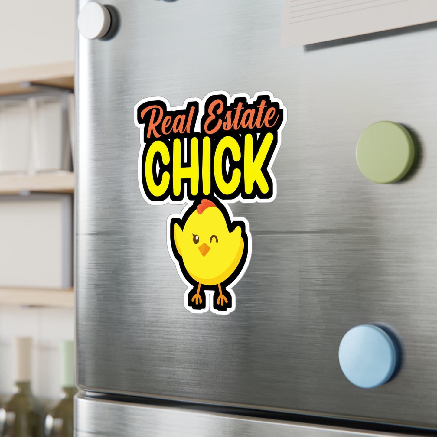Real estate chick - Real estate Sticker for Wall, Laptop, Window, Truck, Car Real estate Gift Vinyl Real estate agent Decal Sticker