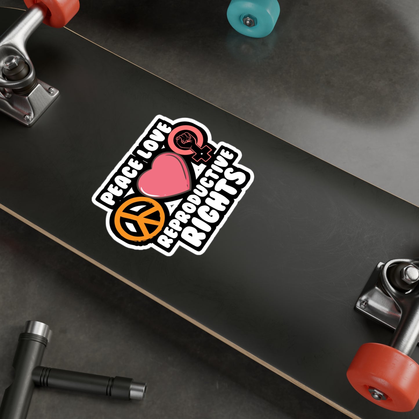 Peace Love Reproductive Rights | Patriarchy Sticker | Fundamental Decals | Rights Laptop Sticker | Patriarchy Gift | Fundamental Gift