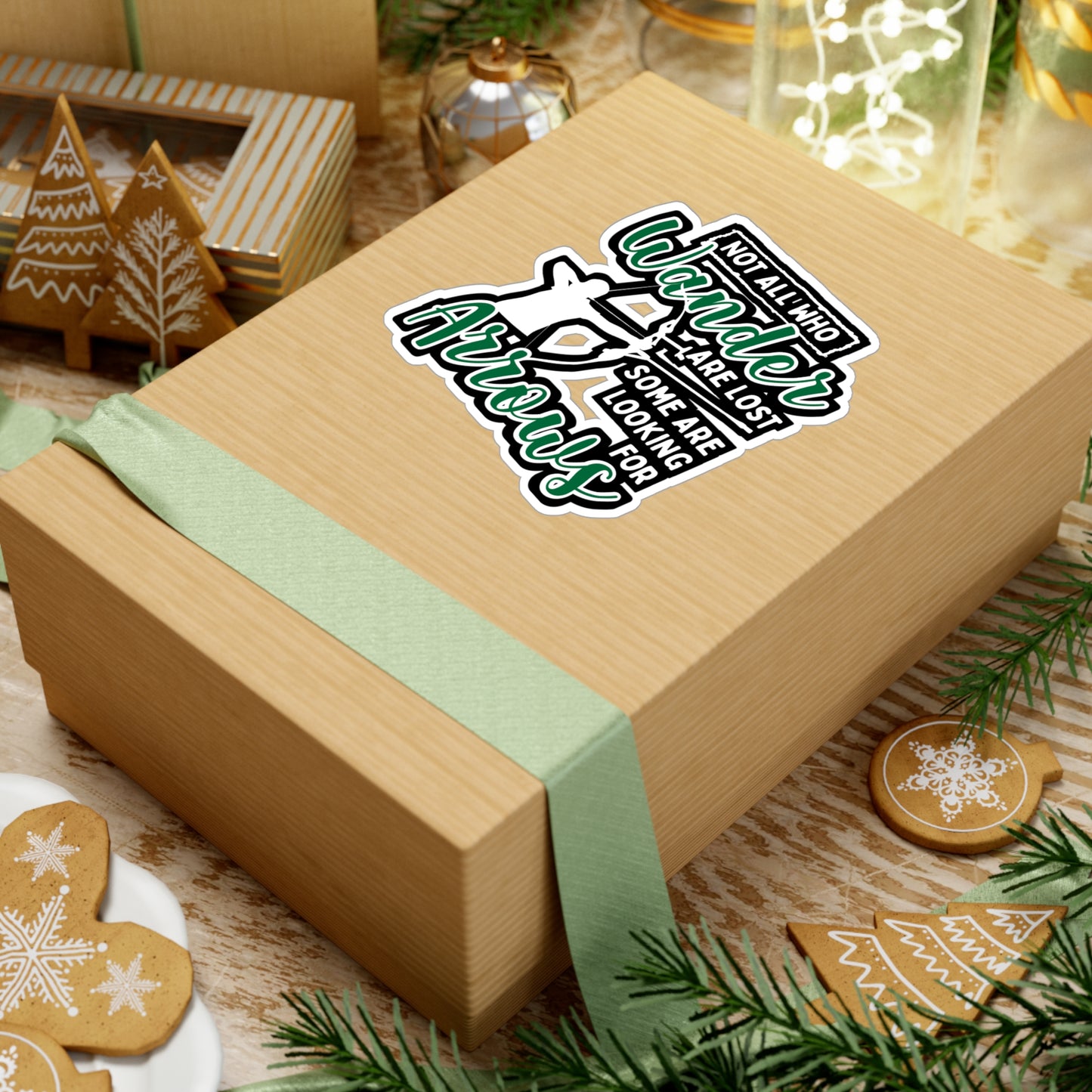 Not All Who Wander Are Lost Some Are Looking For Arrows - Archery Sticker for Laptop Sticker. Water Bottle Sticker, Vinyl Prehistoric Decal - Archery Gift