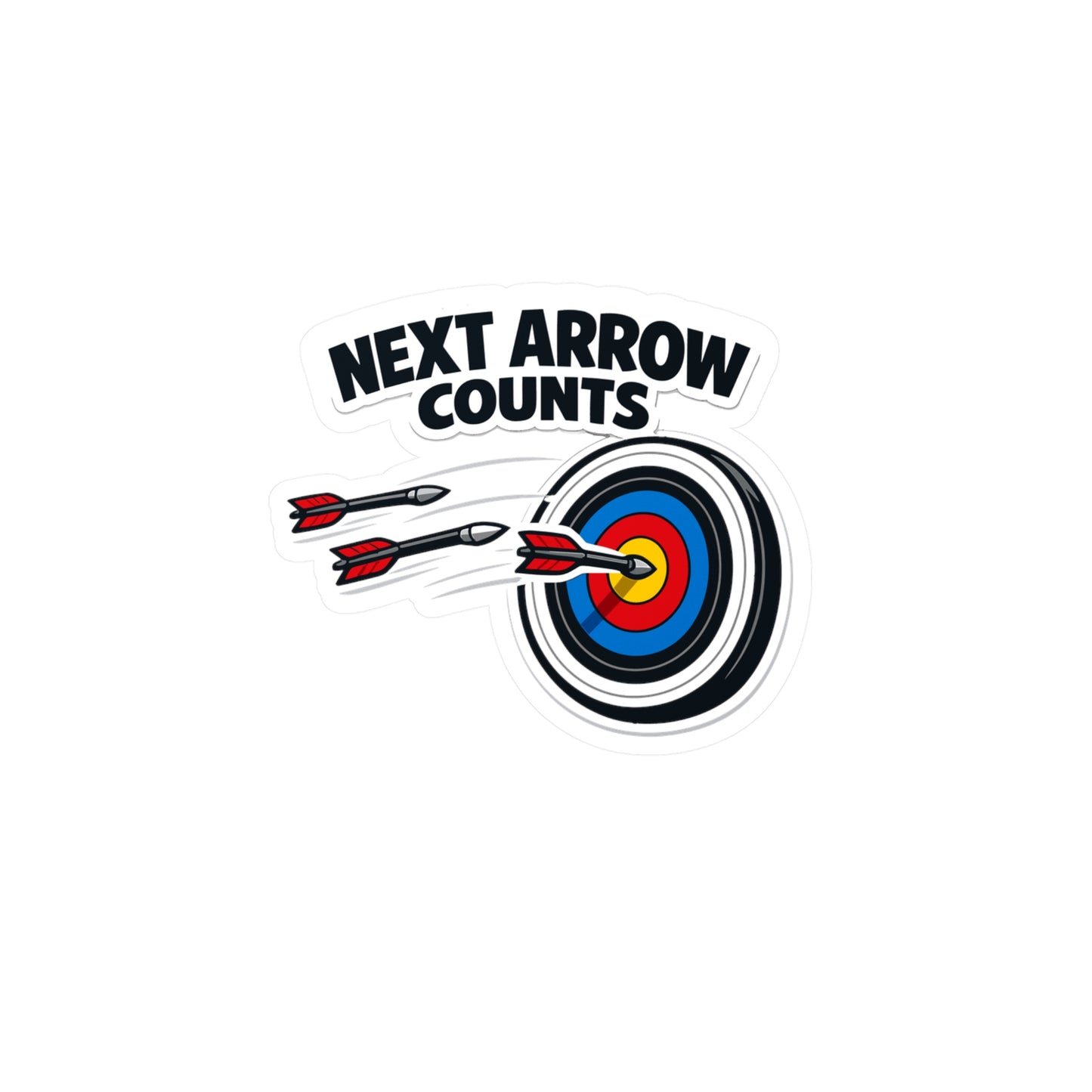Archery Sticker Next Arrow Counts Vinyl Waterproof Decals for Laptop Water Bottle, Archer Hunting Shoot Gear