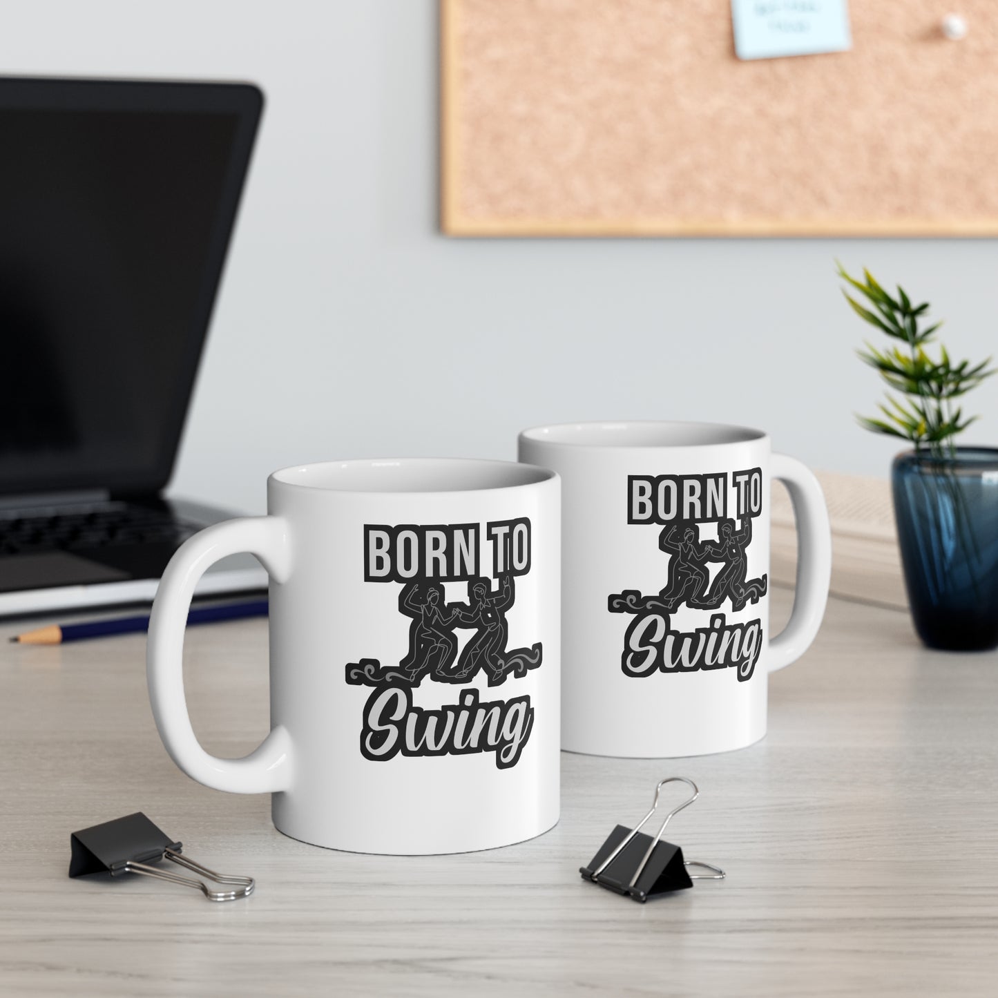 Born To Swing - Tap-dance Mug for Coffee 11oz. Tap-dance Cup, White ceramic, Floor Mug, Tapping Tea Cup - Tap-dance Gift