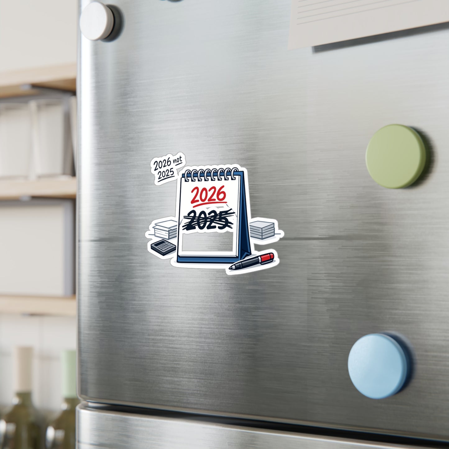 Accountant Sticker 2026 not 2025 Funny Balance Spreadsheet Amortization Vinyl Decals Waterproof Laptop Water Bottle
