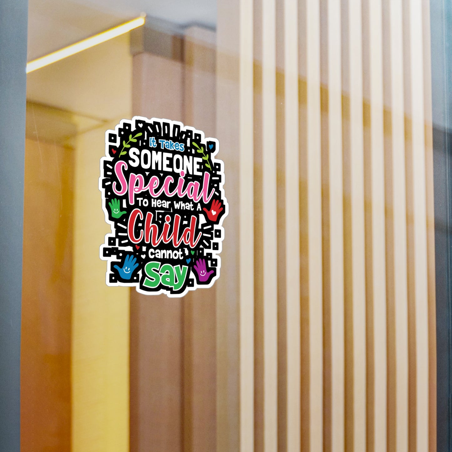 It Takes Someone Special To Hear - Special-education-teacher Sticker for Laptop Sticker. Water Bottle Sticker, Vinyl Disabilities Decal - Special-education-teacher Gift