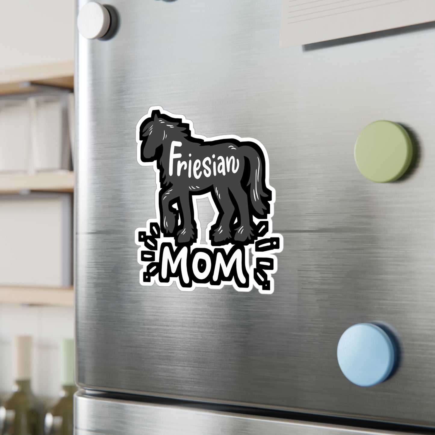 Friesian Horse - Friesian Sticker for Car Window Laptop Sticker. Water Bottle Sticker, Vinyl Cowgirl Decal, Slobber Sticker - Friesian Gift