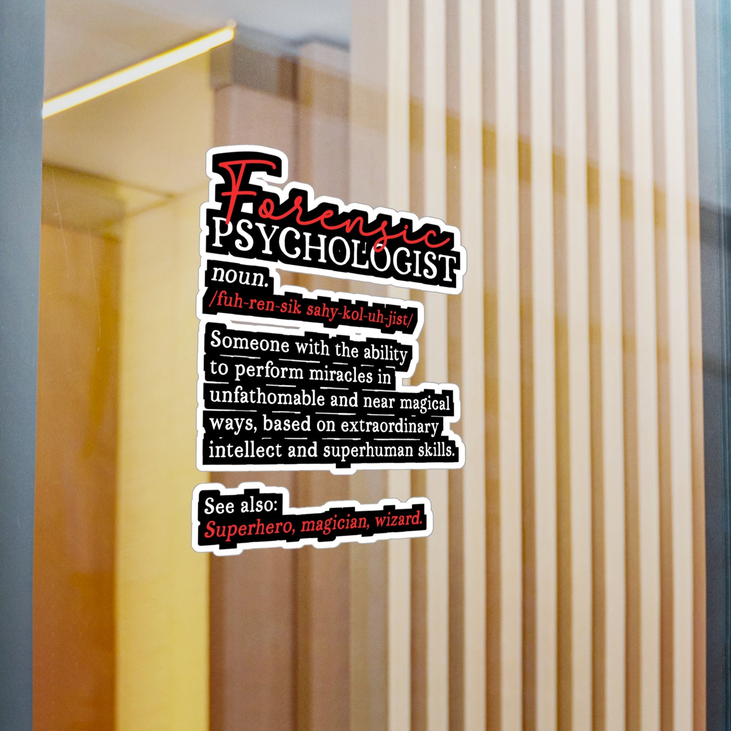 Forensic Psychologist | Forensics Sticker | Psychology Decals | Psychiatry Laptop Sticker | Forensics Gift | Psychology Gift