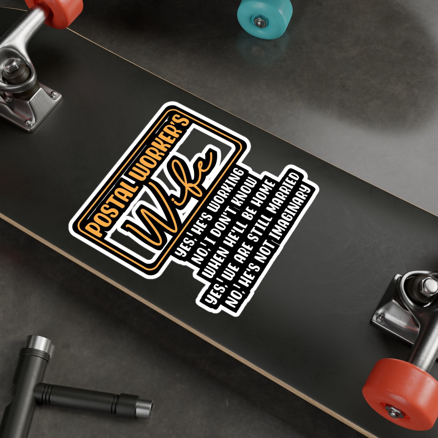 Postal Worker's Wife | Postal worker Sticker | Funny postal worker Decals | Postal worker Gift